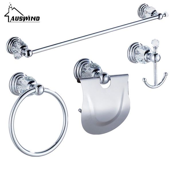 

хром латунь кристалл ванной аппаратному наборы luxury silver полировкой ванной комнаты продукты монтаж аксессуары для ванной комнаты hr5 yxl