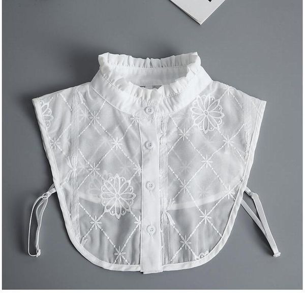 

vintage stand fake collar shirt 2020 white fake collar for women detachable fake shirt collar women clothes accessories qylwjl, Blue;red
