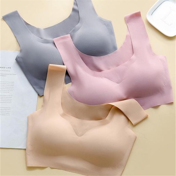 

gym clothing yoga sportswear breathable running sports bra for women padded solid active wear female training vest high elastic xxl, White;black