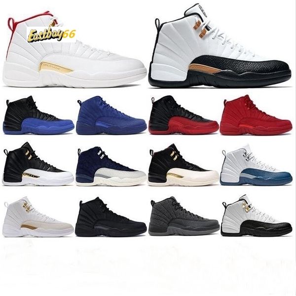 

2020 selling popular 12s men basketball shoes dark grey flu game running sneakers for eur 40-47 winter black sports shoes