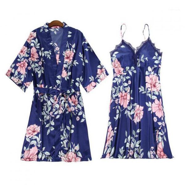

print flower nightwear home clothing 2pcs sleep set intimate lingerie women casual homewear nightgown summer new sleepwear1, Black;red