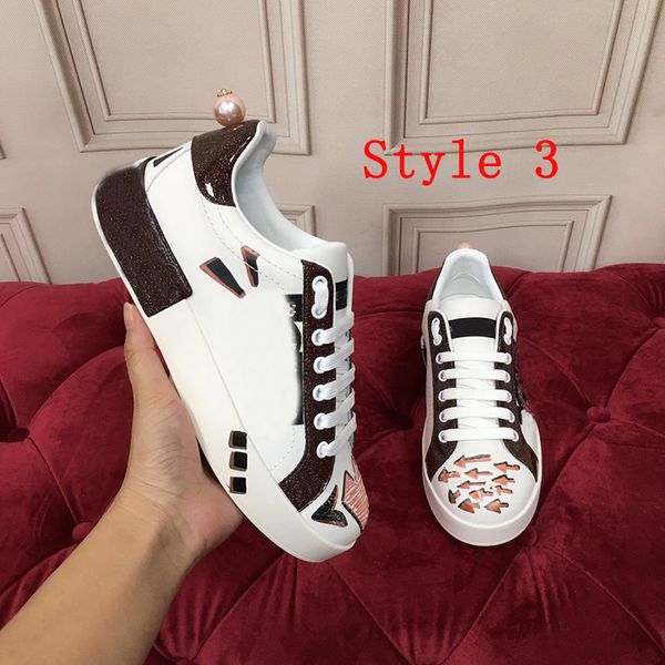 

in fashion men letter real leather white shoes fashion low heel ladies outdoor shoes pearl couple models size 35-45, Black