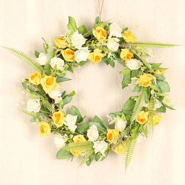 

simulation rose wreath halloween thanksgiving christmas party home decoration a1