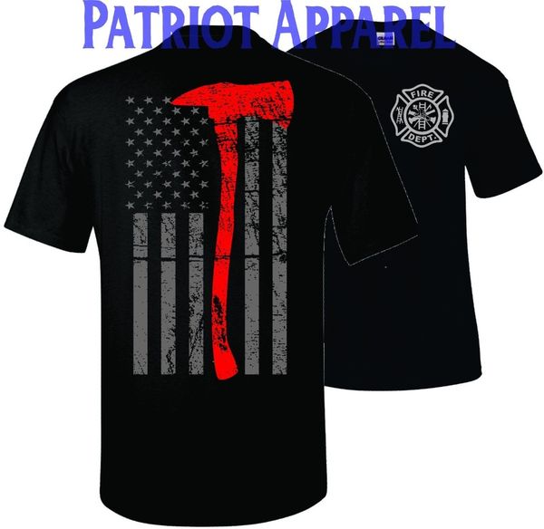 

thin red line flag axe support firefighter fire department tee usa hero summer pop man tee funny sport hooded sweatshirt hoodie men t shirt