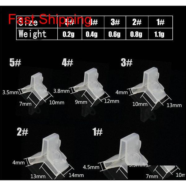 

100 pcs/lot white plastic treble fishing hooks sleeve size 1#-5# protective fishhooks good fishing hook qylklu bdepack2001
