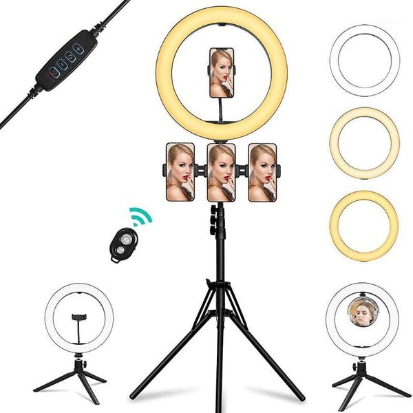 

dimmable led selfie ring fill light phone camera led ring lamp with tripod for makeup video live aro de luz para hacer tik tok1