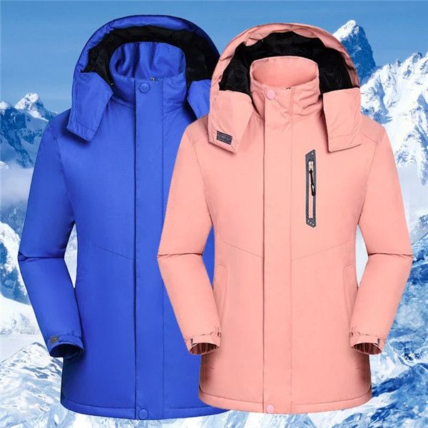 

mens down parkas winter women hiking jackets ski jacket outdoor snowboard jacket warm cold skiing suit work clothes snow suits, Black