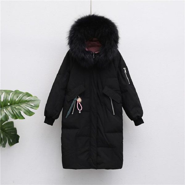 

winter x-long fur down jacket pike jacket 2020new women's coat bio down warm warm thick women's first song1, Black