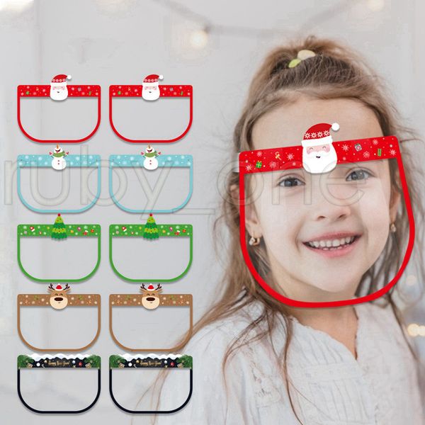 

transparent hallowmas christmas pumpkin safety faceshield cartoon snowman full cover protective mask anti-fog face shield masks rra3450 zuno