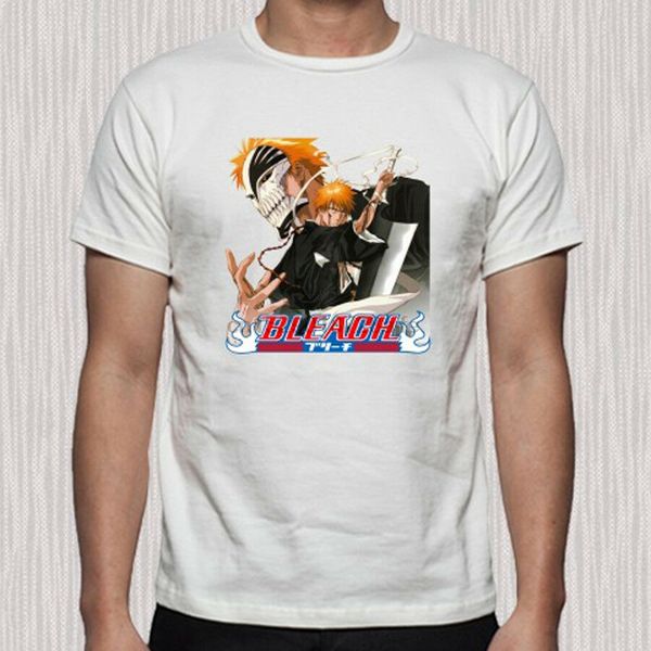 

bleach ichigo kurosaki известные аниме мультфильм mens white t-shirt размер s для 3xl спорта с капюшоном hoodie