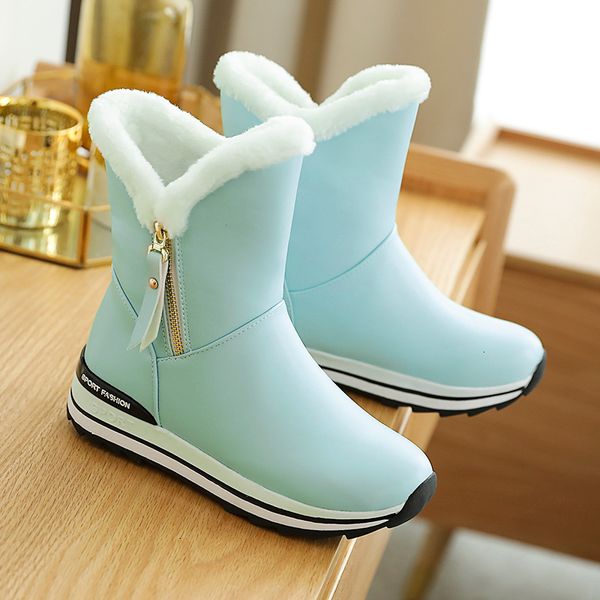 

in 2021 women's 22-26cm thick snow winter outdoor warm 4-colour woman boots jrgu, Black