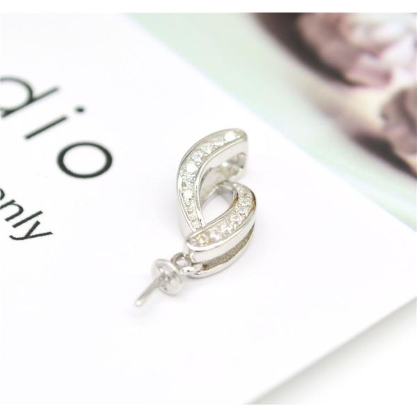 

s925 sterling silver pendant accessories sterling silver pearl item pendant with a two-month pearl pendant ckvj7, Slivery;crystal