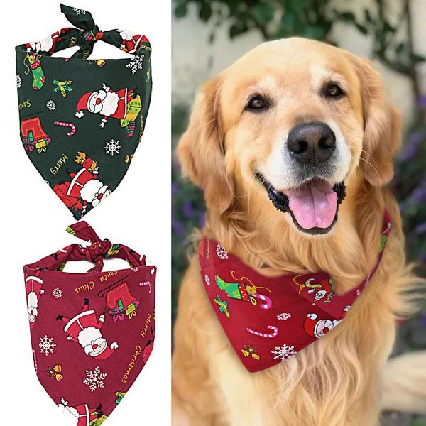 

christmas pet dog bandana adjustable dog bandana towel scarf collar pets costume accessories for small medium dogs pet wmtype