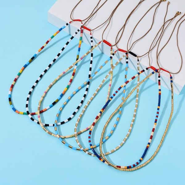 

chokers zmzy boho polymer clay choker necklace for women handmade colorful chocker femme jewelry, Golden;silver