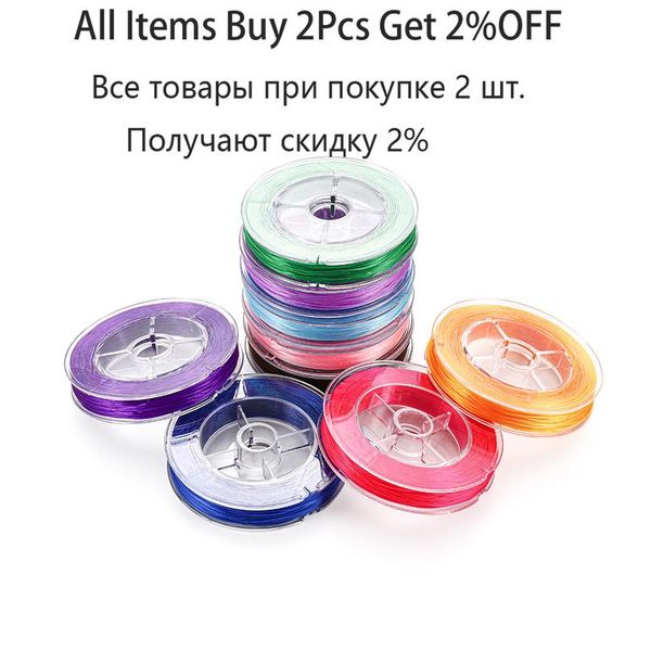

10m/roll crystal beading stretch cord stretchy elastic cord thread string beading wire diy for jewelry making findings jllqty, White;red