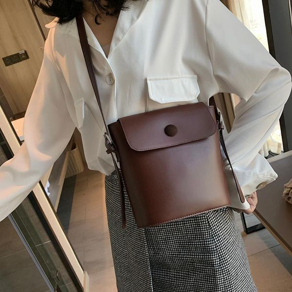 

women's all-match shoulder bag new simple fashion messenger bucket type net red small square bag