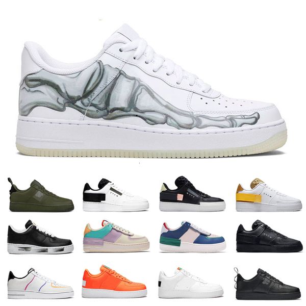 

discount men women basketball shoes skeleton black mystic navy gold suede just orange mens womens classic sports shoes size 5.5-11, White;red