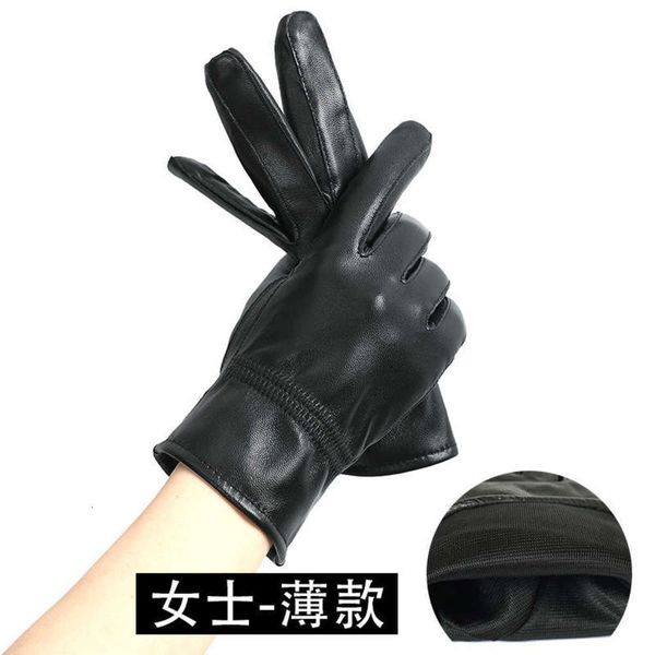 

men' driving leather warm gloves thin riding women' sheep leather gloves winter plush motorcycledyu8, Blue;gray
