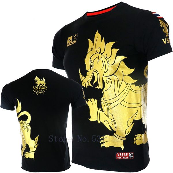

vszap brand men kirin printed fitness mma fighting fighting thailand broadcasting movement hoodie designers t shirts sweatshirt