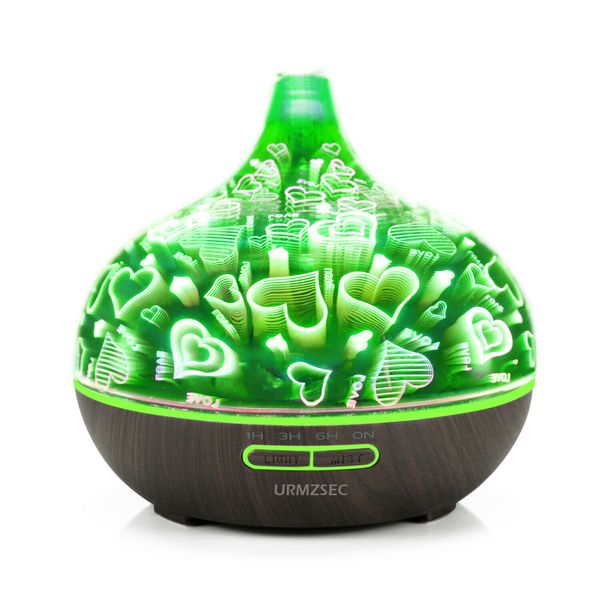 

urmzsec 3d glass essential oil diffuser humidifier 400ml #43