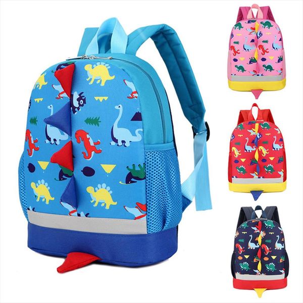 

fashion baby boys girls kids dinosaur pattern animals backpack toddler school bag outdoor bag for 2019