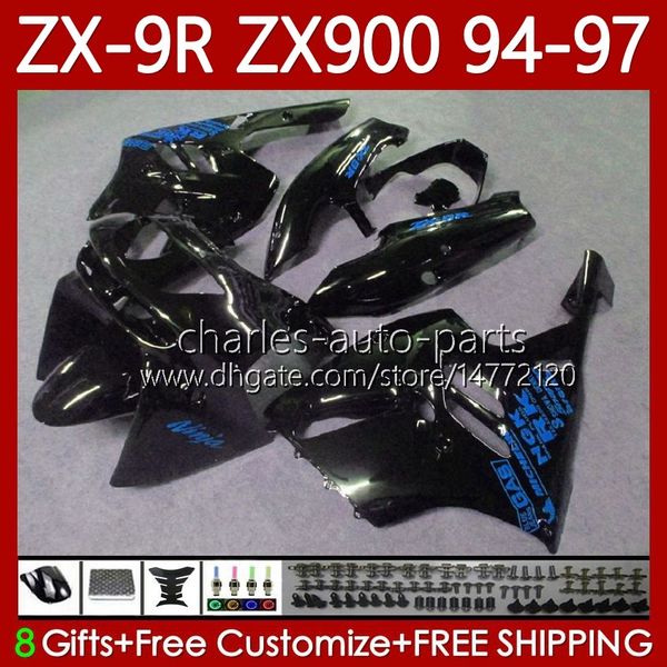 

moto bodywork for kawasaki ninja zx 9r 9 r 900 cc zx9 r zx900c 94-97 body 100no.50 zx900 900cc zx-9r zx9r blue black 94 95 96 97 zx-900 1994