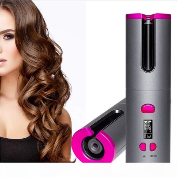 

2020 new wireless auto hair curler mini automatic hair styler tools adjustable temperature usb charging good item