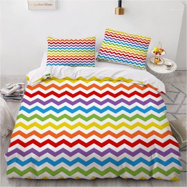 

3d colorful design comforter case duvet quilt cover bedding set full king  double single size home textile1