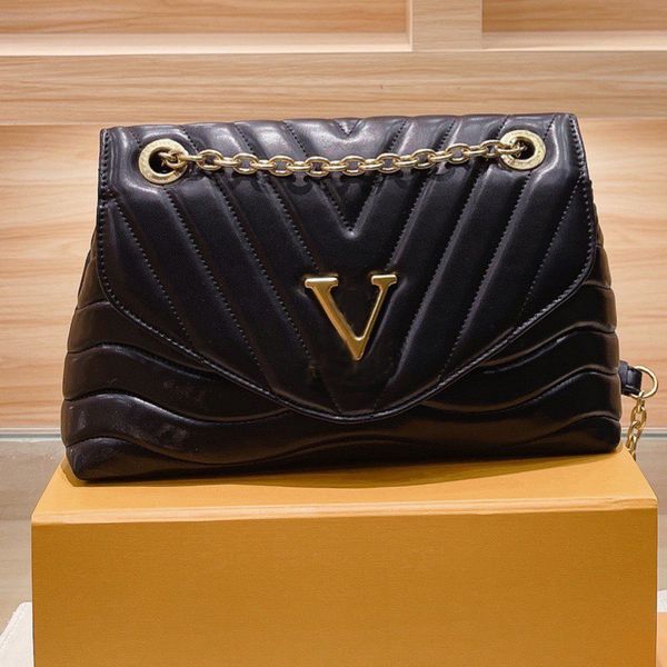 

genuine leather bag women handbag lockme messenger bags chain shoulder crossbody bag soft leather classic letter large capacity flap handbag