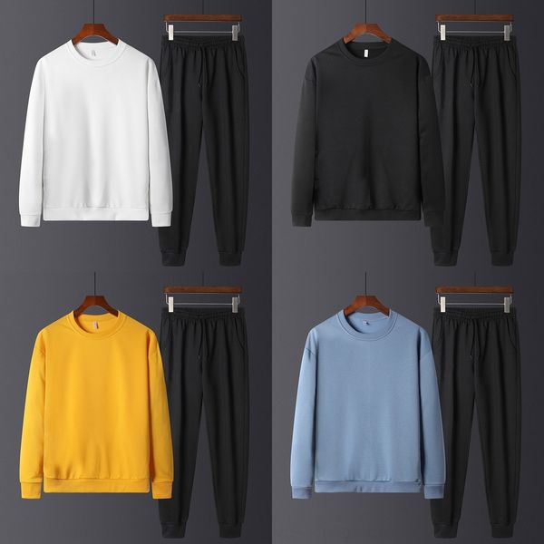 

ftczj 2020 autumn round neck sweater solid sportswear sportswearsweater sportswearcolor suit and thin men's spring autumn men's ca, Black