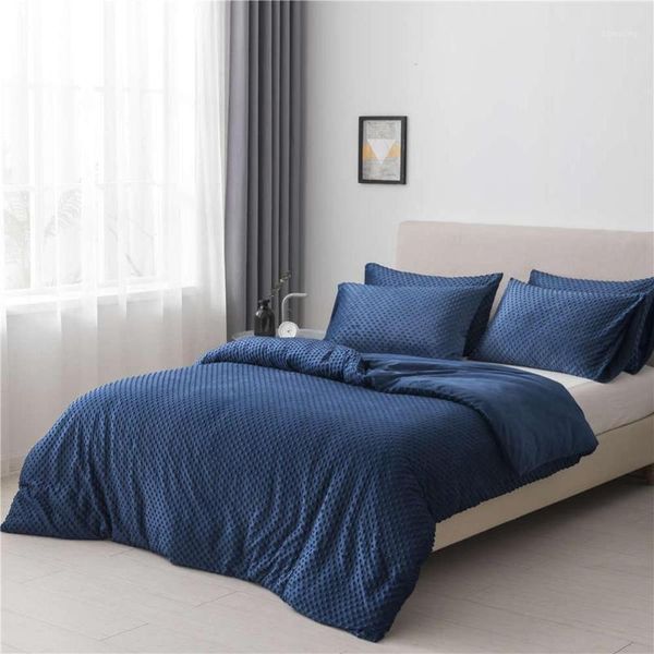 

bubble fleece bedding sets single double  bed comforters quilts duvet cover weighted gravity bedding sets1