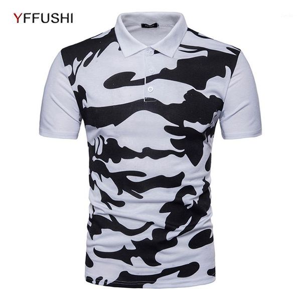 

yffushi 2018 summer men's shirt short sleeve camouflage printed s fashion casual shirts1, White;black
