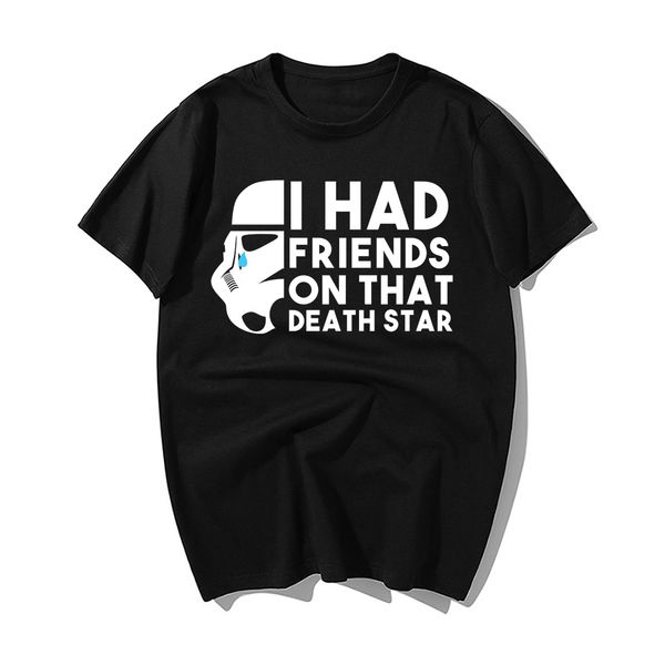 

sport fashion 2020 men's t shirt funny i had friends on that death star print tshirtmen summer hip hop harajuku streetwear