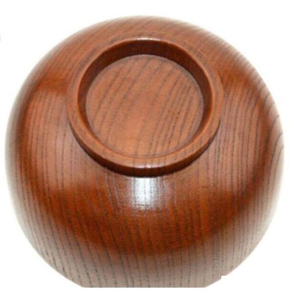 

natual wood round salad bowl kitchen handmade children sqcsse lyqlove