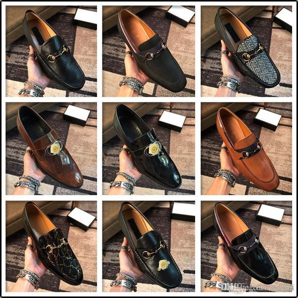 

61 brand pointed toe men's oxfords formal shoes black/ brown genuine leather men dress shoes wedding suit men flats 33