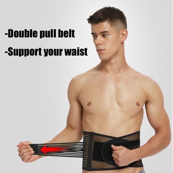

waist support l xl xxl shoulder lumbar belt orthopedic corset back posture corrector brace correction for men women1, Black;gray