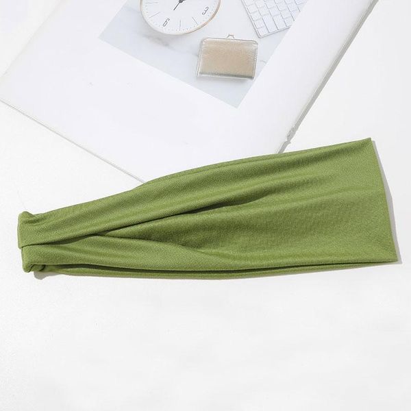 

casual wide stretch sweatband turban women sport headband hairband solid color elastic head wrap bandana yoga hair accessories q bbypwb