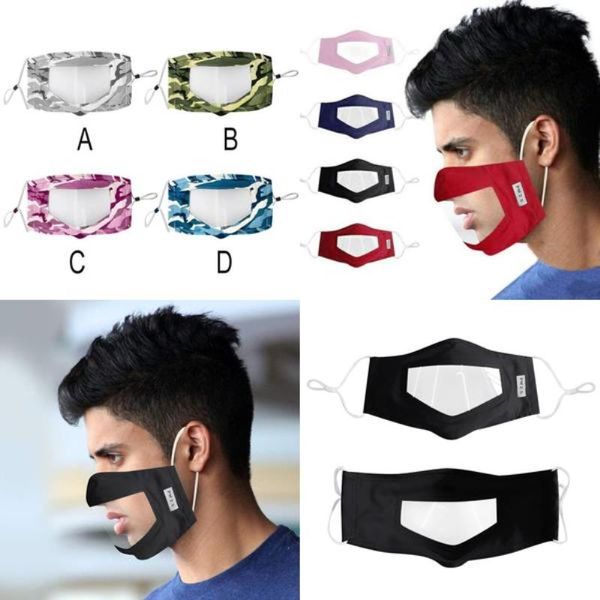 

2019 mask deals cover women boys trendy with window cover u for deaf usa fashion the face pvc cover reusable sale clear for sqcis pingtoy, Black
