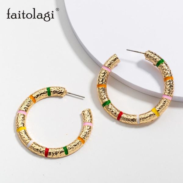 

hoop & huggie simple colorful earrings vintage boho circle for women party jewelry piercing brincos, Golden;silver