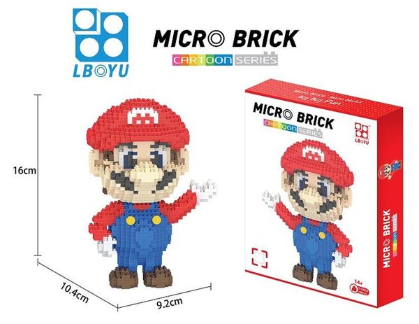 

classic game super mario bros figure micro diamond building block bee wario yoshi waluigi luigi nintendoes bricks toys for gifts yxlneq