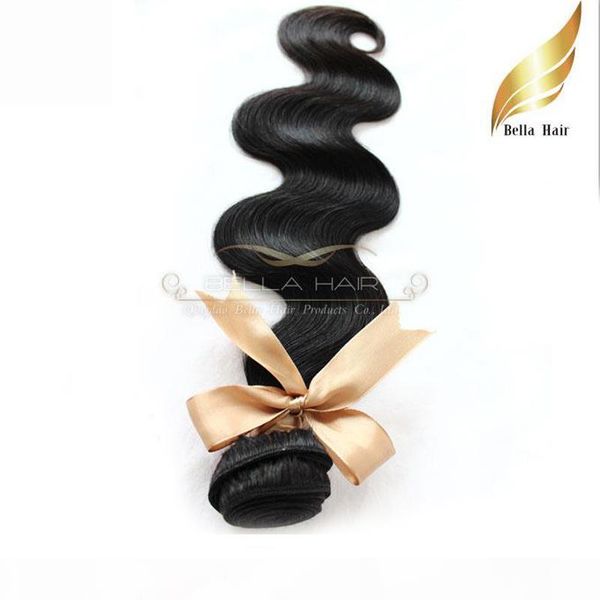 

brazilian hair unprocessed virgin human hair weaves extensions 10"-34" body wave 1pc hair wefts natural color bellahair, Black