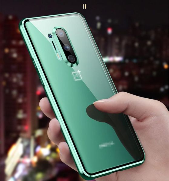 

transparent case for oneplus 7 8 pro case tempered glass cover hard fundas for one plus 7 8 pro magnetic glass armor shell sqcdvvv