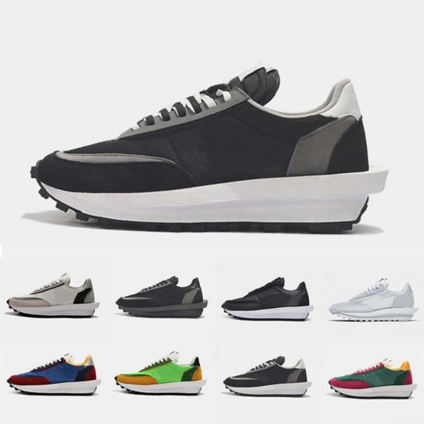 

black grey green gusto varsity blue multi nyc pigeon x ldv waffle daybreak trainers mens running shoes women men sports sneakers 36-45