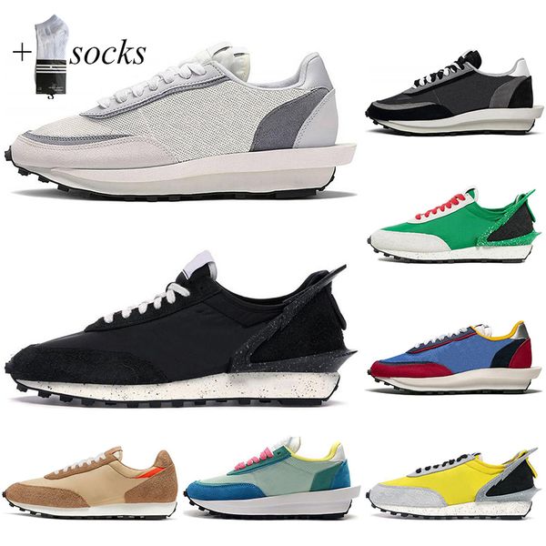 

with socks ldv waffle black white running shoes for men women grey pine green gusto varsity blue pink outdoor mens trainers sports sneaker, White;red