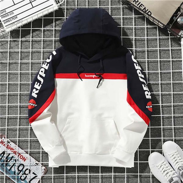 

2020 осень новых людей конструктора толстовки моды mens pullover hoodie с letter pattern повседневная мужчины толстовка с капюшоном размер m
