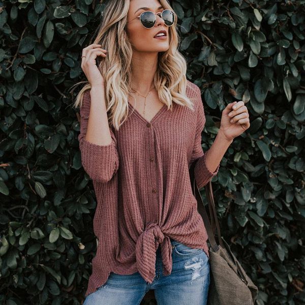 

s 2xl 2021 autumn new women v neck pullover fashion long sleeved knitted sweater button design retro loose pullover, White;black