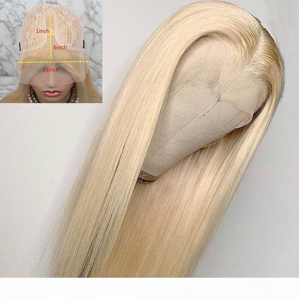 

28inch 613 #transparent lace color deep part wig peruvian 180density human hair wig honey blonde straight t long lace part, Black;brown