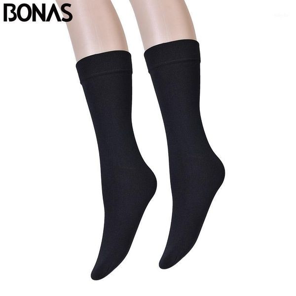 

bonas 3pcs/lot women's warm stockings plus size lower leg knee 46cm stocking winter short women girls stockings female erotic1, Black;white