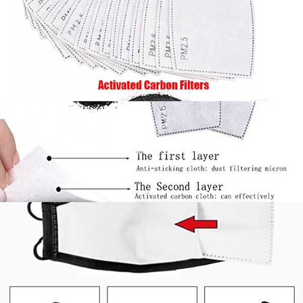 

cotton haze 2.5 anti 5 fpp3 100/50/pcs pm layers kf94 activated carbon filter replaceable for a c8r9