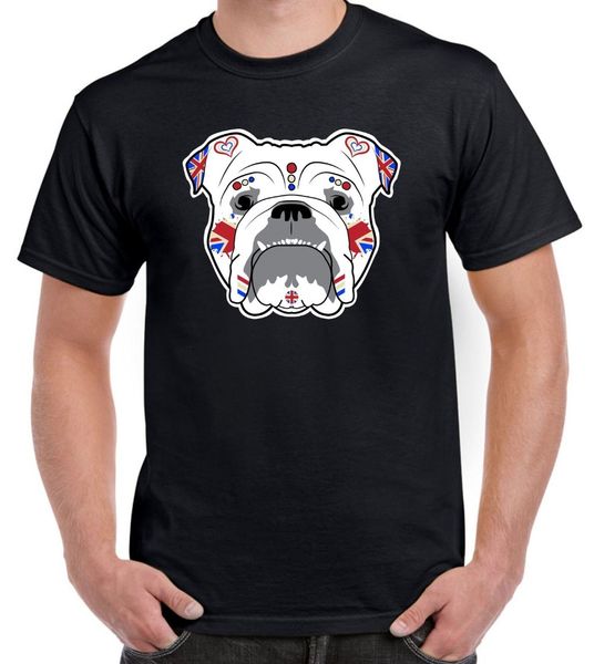 

sport 2019 new fashion summer new design cotton male tee shirt designing british bulldog sugar skull men's t-shirt tee